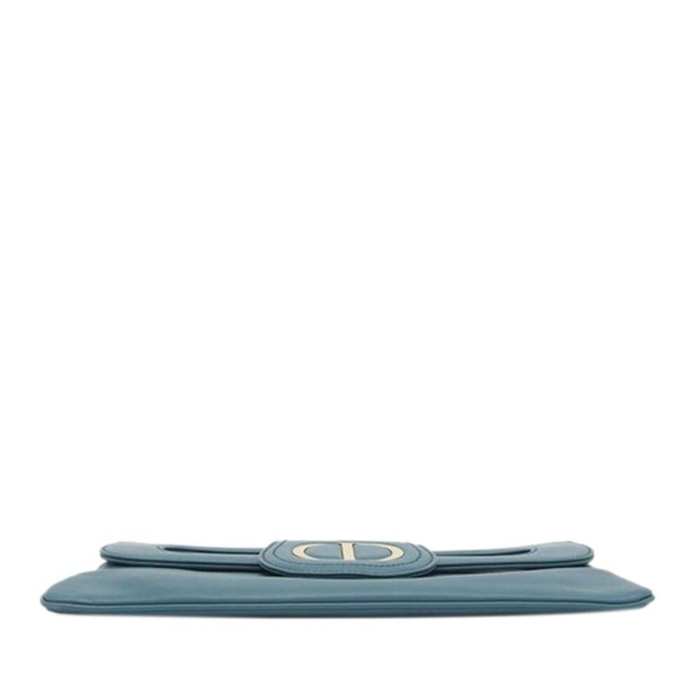 Pre Loved dior Caro Chain Clutch Women Blue Crossbody Bags - Picture 3 of 8